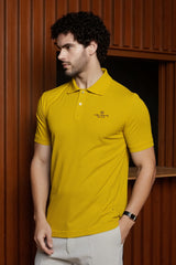 Men Classic Yellow Polo T-Shirt  – Summer Smart Casual Wear