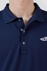 Men Classic Navy Blue Slim Fit Polo T-Shirt – Sleek & Versatile Design