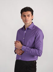Men’s Premium Office Wear Cotton Formal Shirt – Slim Fit, Rich Purple