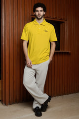Men Classic Yellow Polo T-Shirt  – Summer Smart Casual Wear