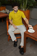 Men Classic Yellow Polo T-Shirt  – Summer Smart Casual Wear