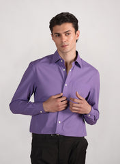 Men’s Premium Office Wear Cotton Formal Shirt – Slim Fit, Rich Purple