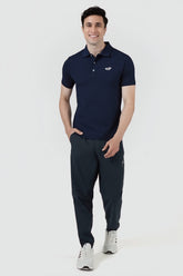 Men Classic Navy Blue Slim Fit Polo T-Shirt – Sleek & Versatile Design