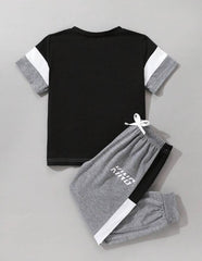 Kids KING Logo Outfit | Comfortable Cotton T-Shirt and Joggers