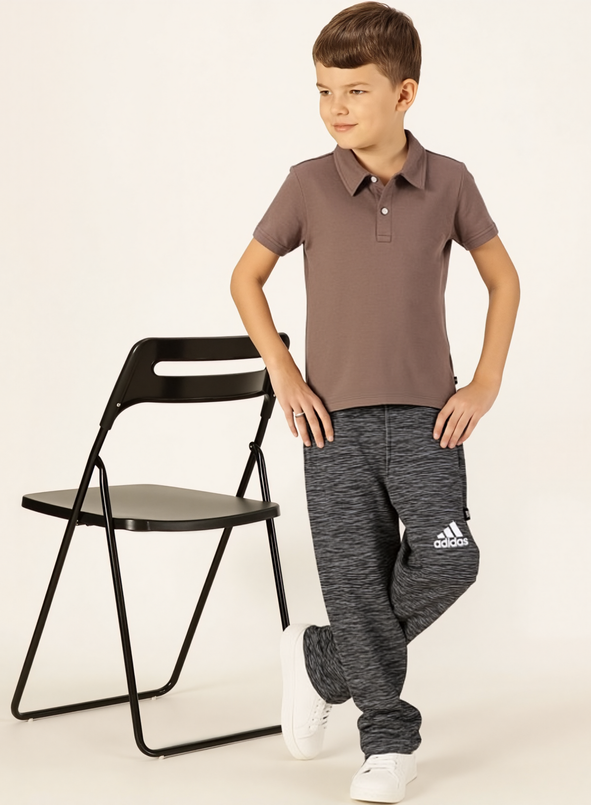 Kids’ Grey Adidas Performance Pants – Breathable, Lightweight Activewear Soft Knit Fabric