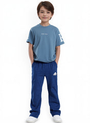 Boys' Active Blue Adidas Trousers – Ideal for Play or Training, Featuring Breathable Fabric
