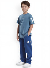 Boys' Active Blue Adidas Trousers – Ideal for Play or Training, Featuring Breathable Fabric