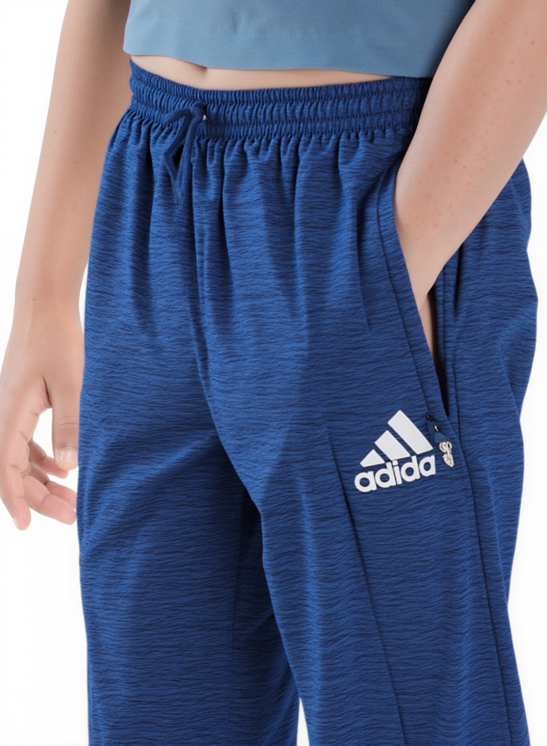 Boys' Active Blue Adidas Trousers – Ideal for Play or Training, Featuring Breathable Fabric